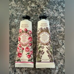 2 Panier des Sens hand Cream in Rose and Lavender from France